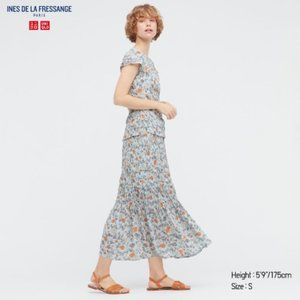UNIQLO WOMEN CHIFFON TWIST-PLEATED SKIRT